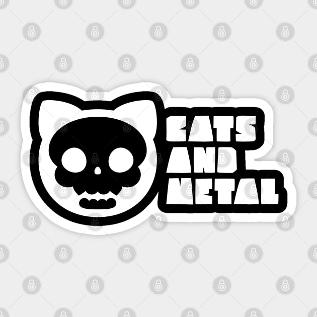 CATS AND METAL Sticker by EdsTshirts